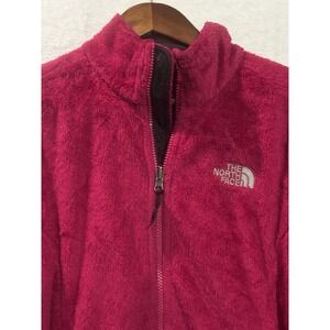 The‎ North Face Fleece Jacket Women's Medium Hot Pink Full Zip Logo Winter Warm